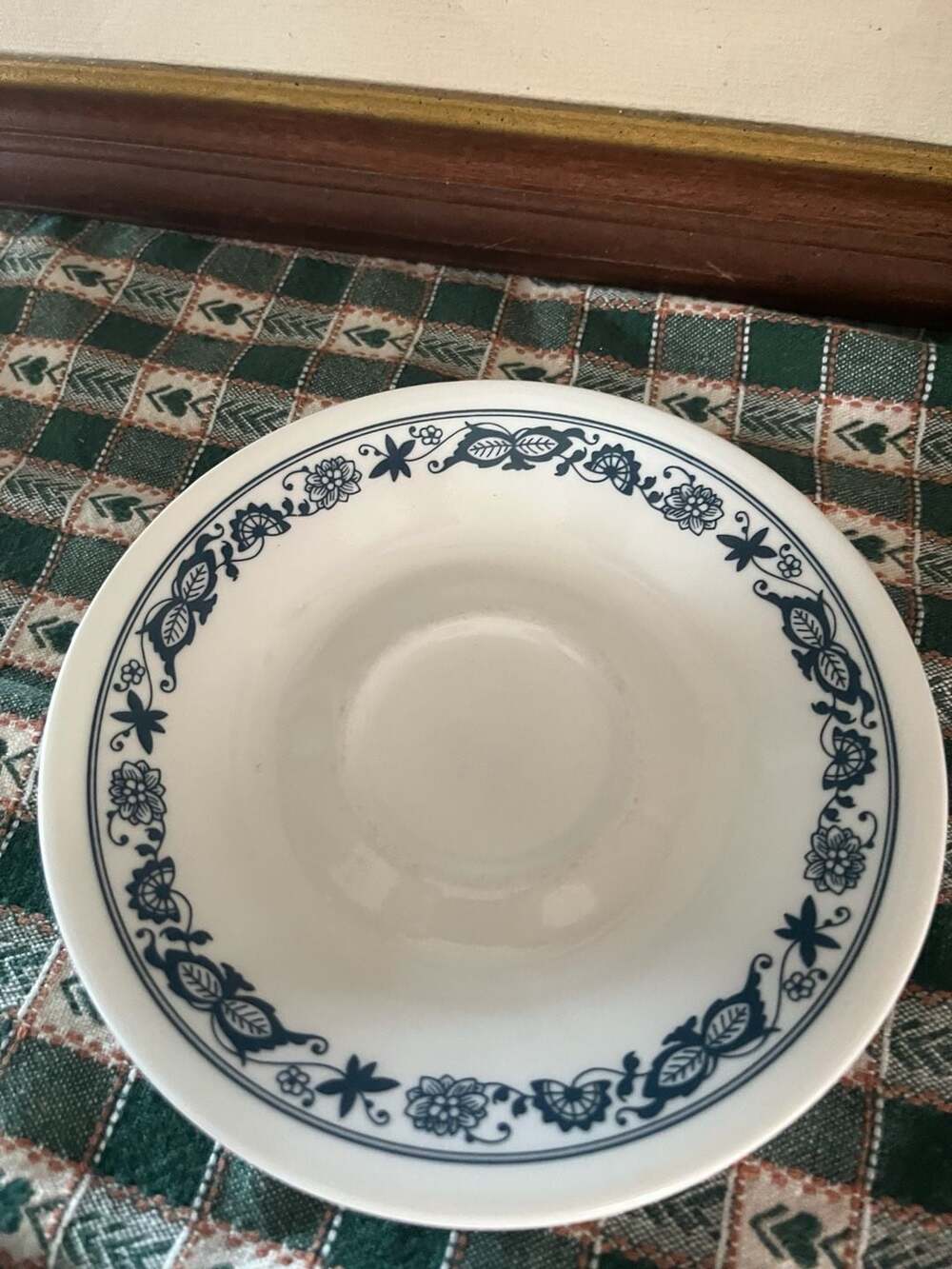 Set of 4 Vintage Corelle Livingware by Corning Old Town Blue Saucers